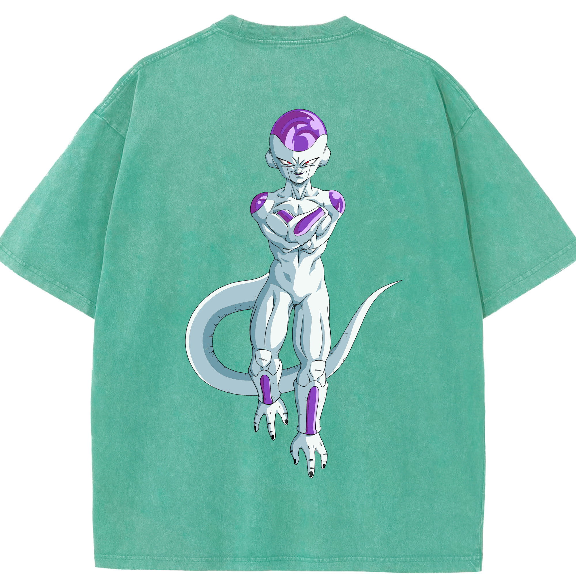 （画像用） ドラゴンボール フリーザ DRAGON BALL Frieza 綿100% ヴィンテージ風 半袖Tシャツ（背面プリント）